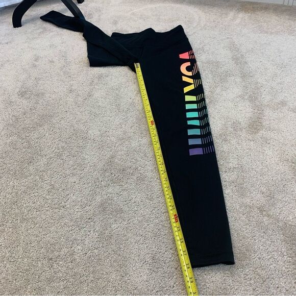 Victoria’s Secret VSX Black multicoloured rainbow vertical logo gym leggings XS - Picture 7 of 9